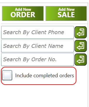 Include Completed Orders